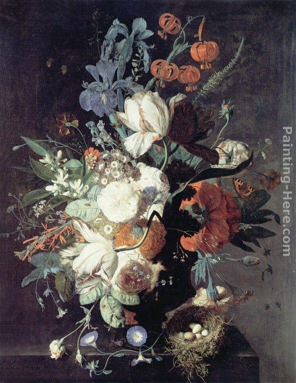Jan Van Huysum A Vase of Flowers